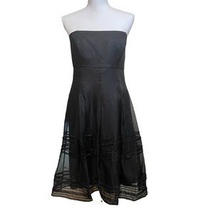 White House Black Market Strapless Silk Dress.  Size 12